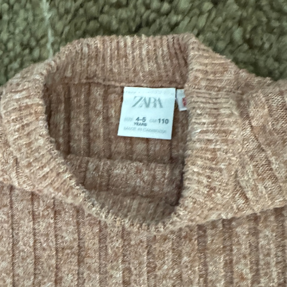 Zara Kids Pink Ribbed Sweater - Picture 2 of 3